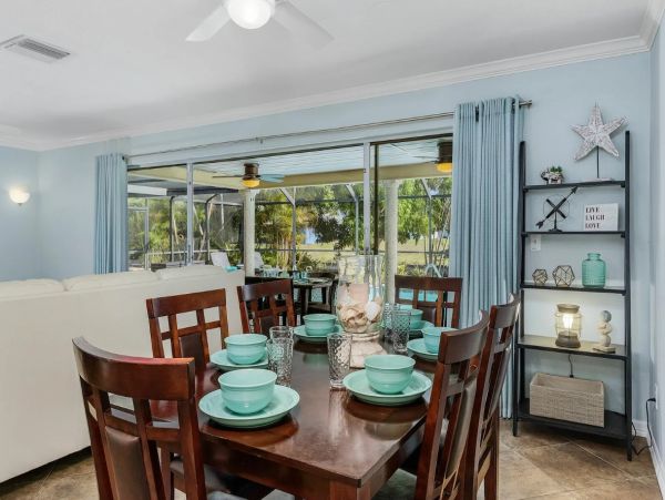 Cape Coral Canal Front Three Bedroom Vacation Home