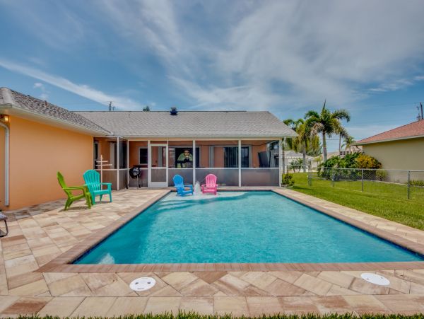 Cape Coral Three Bedroom Vacation Pool Home