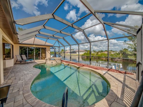 Cape Coral Vacation Home Five Bedrooms & Private Caged Pool