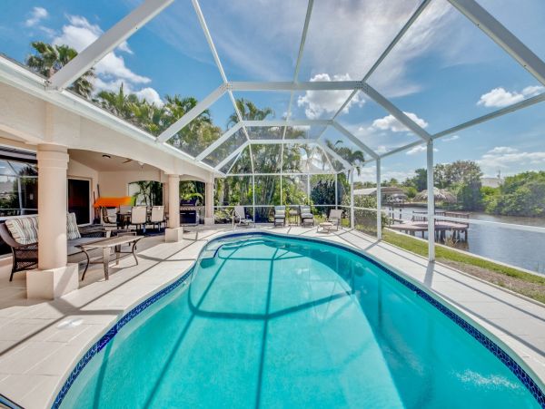 Canal Views Cape Coral Luxury Vacation Pool Home Sleeps 8