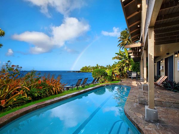 Oceanfront Four Bedroom Luxury Vacation Home in Koloa