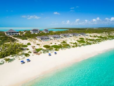Beachfront Turks and Caicos Vacation Home Sleeps Six Guests