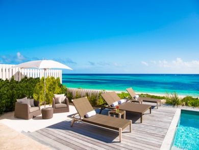 Beachfront Turks and Caicos Vacation Home Sleeps Six Guests