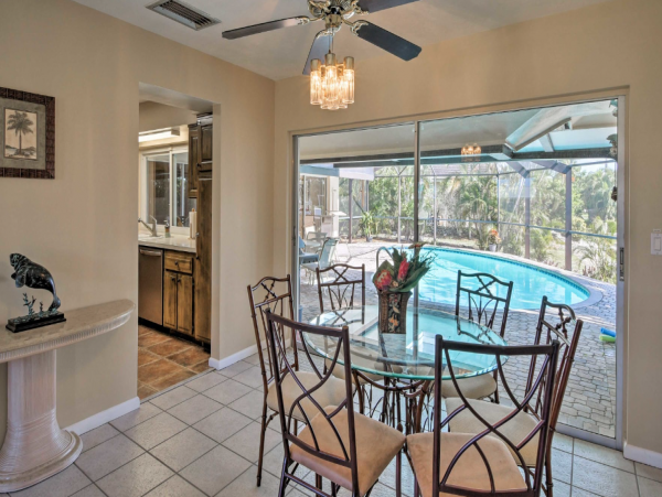 Marco Island Vacation Home with Pool, Dock and Canal Views