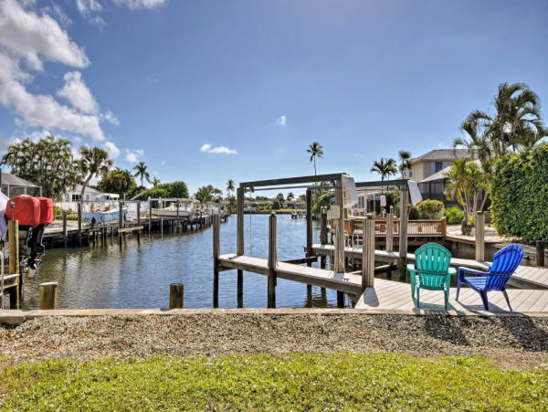 Marco Island Vacation Home with Pool, Dock and Canal Views