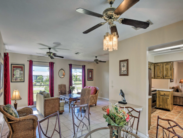 Marco Island Vacation Home with Pool, Dock and Canal Views