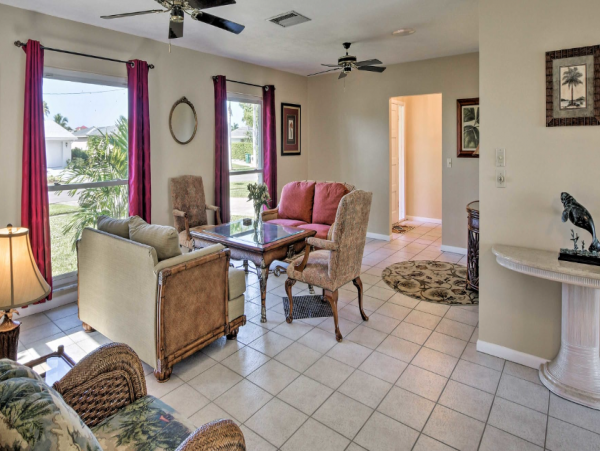Marco Island Vacation Home with Pool, Dock and Canal Views