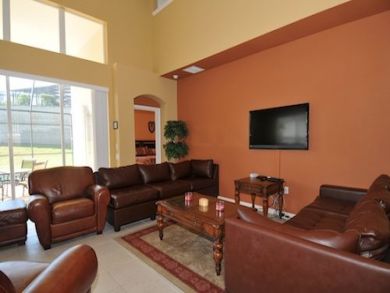 Orlando Six Bedroom Rental Home with Caged Pool