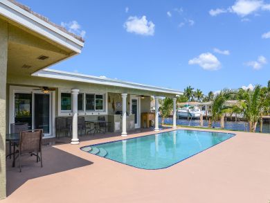 Pompano Beach Canal Front Three Bedroom Vacation Home