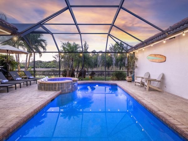 Naples Florida Vacation Rental | Luxury Waterfront Pool Villa with Lake View