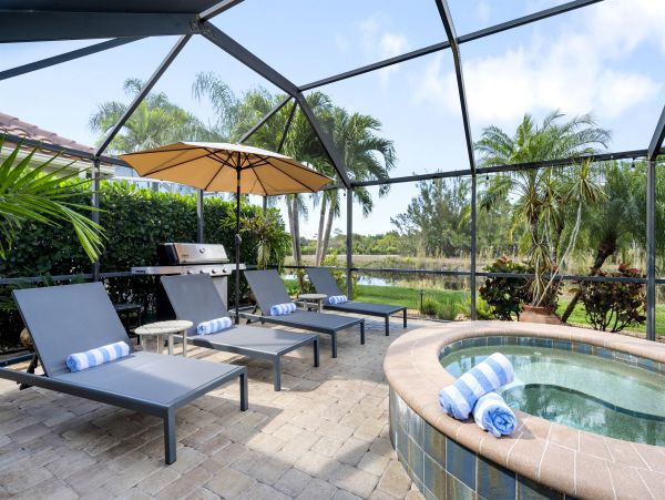 Naples Florida Vacation Rental | Luxury Waterfront Pool Villa with Lake View