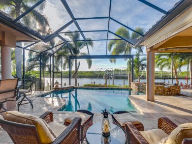 LUXURY CAPE CORAL WATERFRONT HOME WITH POOL