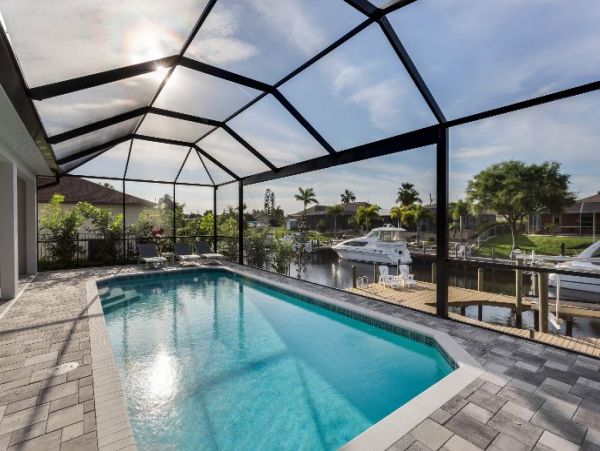 Cape Coral Vacation Home Four Bedrooms Private Caged Pool