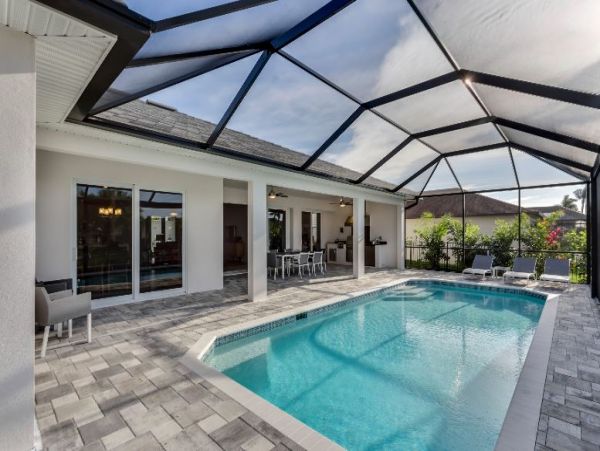 Cape Coral Vacation Home Four Bedrooms Private Caged Pool