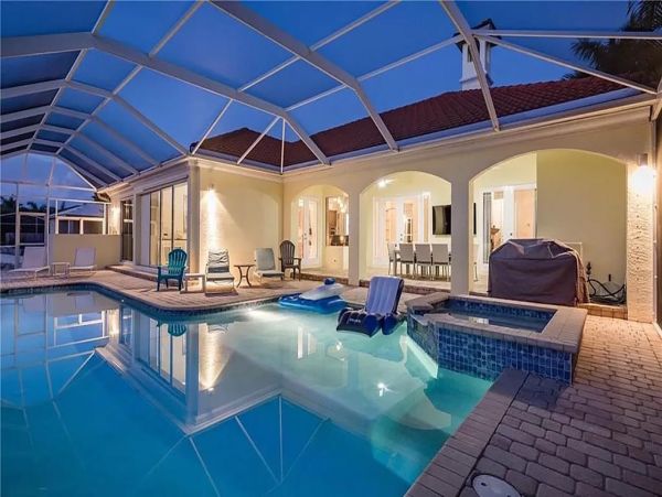 Canalfront Luxury Vacation Home in Cape Coral with Pool & Dock