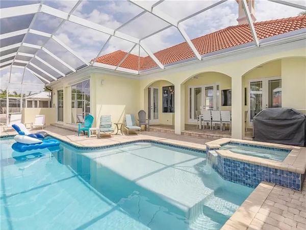 Canalfront Luxury Vacation Home in Cape Coral with Pool & Dock