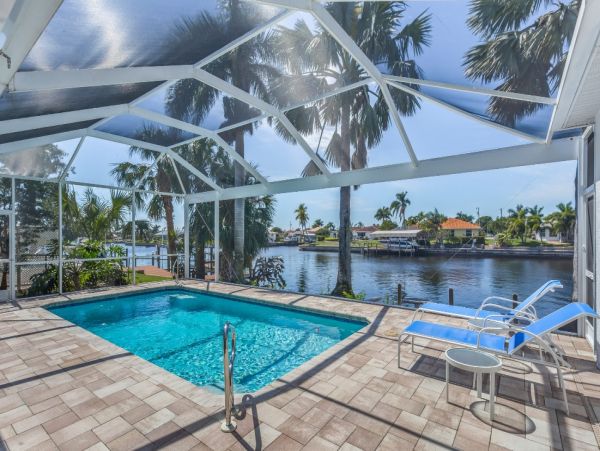 Waterfront 4 Bedroom Home with Pool in Cape Coral