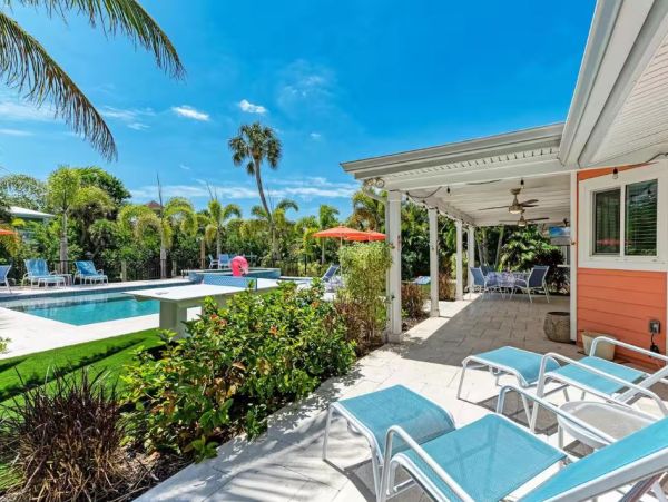 Anna Maria Vacation Rental Canal Front Beach House with Pool