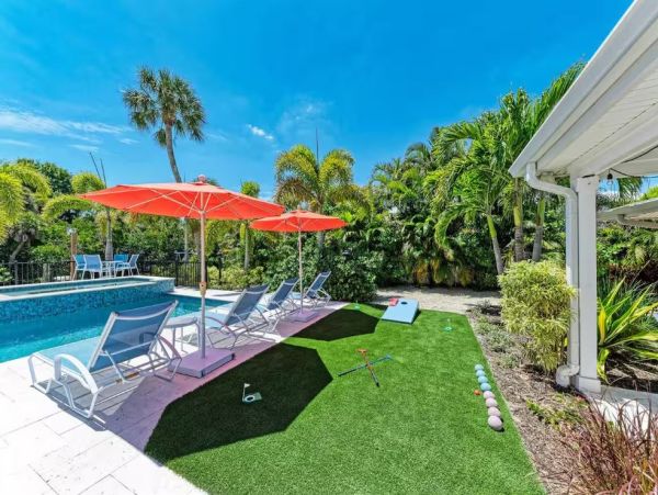 Anna Maria Vacation Rental Canal Front Beach House with Pool