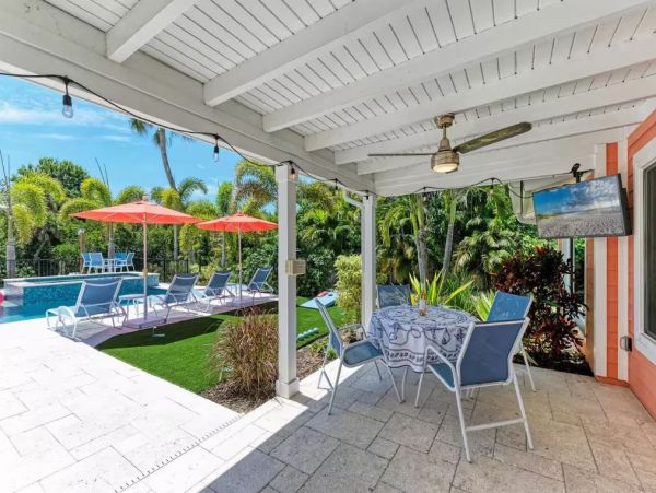 Anna Maria Vacation Rental Canal Front Beach House with Pool
