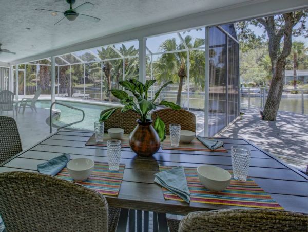 Siesta Key Canal Front Four Bedroom Home with Private Pool