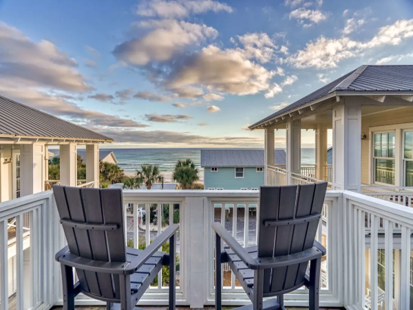 Chic Retreat with Gulf Views, Steps from the Sand