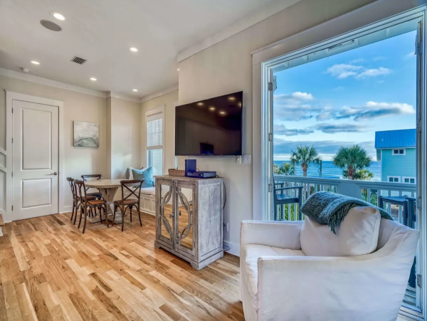 Chic Retreat with Gulf Views, Steps from the Sand