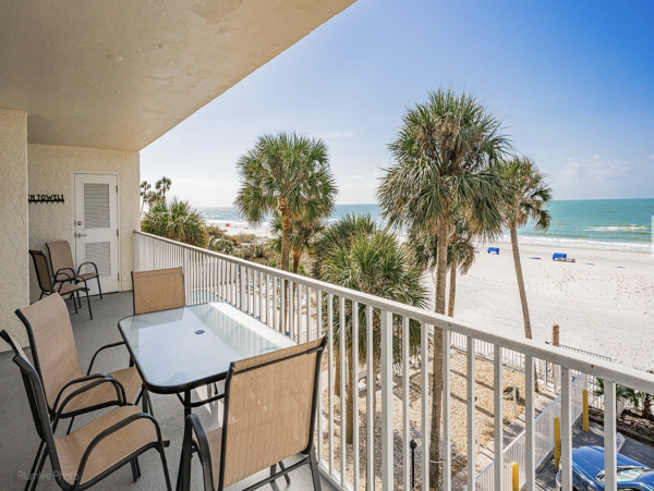 Indian Shores Gulf Front 3 Bedroom Vacation Condo Sleeps 8