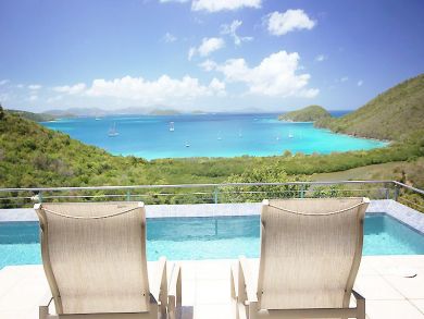 St. John 4 Bedroom Walk to Beach Villa with Amazing Views
