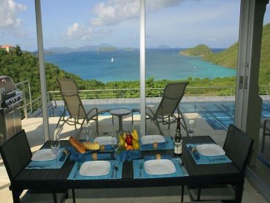 St. John 4 Bedroom Walk to Beach Villa with Amazing Views