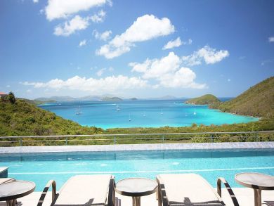 St. John 4 Bedroom Walk to Beach Villa with Amazing Views