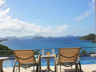 St. John 4 Bedroom Walk to Beach Villa with Amazing Views