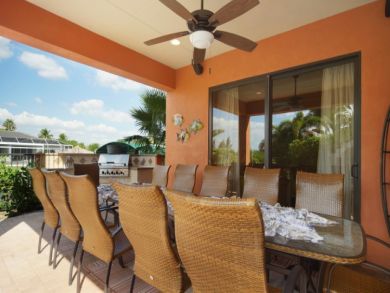 Cape Coral Four Bedroom Canal Front Vacation Home