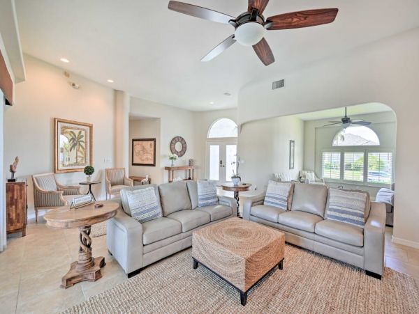 Marco Island Canal Front Home Pool Spa Dock & Walk to Beach