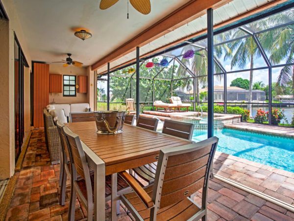 Cape Coral Canal Front Three Bedroom Vacation Rental