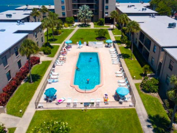2 bedroom - 2 bathroom condo across the street from the beach