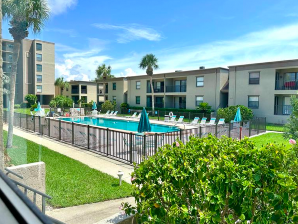 2 bedroom - 2 bathroom condo across the street from the beach