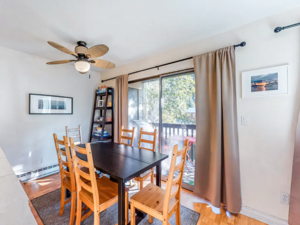 Riverfront condo with Mountain Views