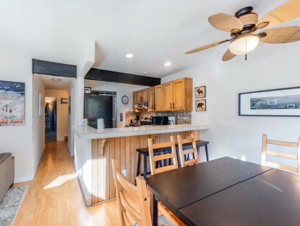 Riverfront condo with Mountain Views