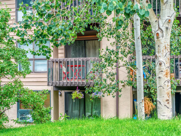 Riverfront condo with Mountain Views