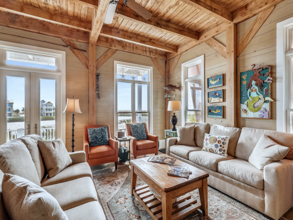 Chic Beach Beauty Stroll to Sand Gulf Views