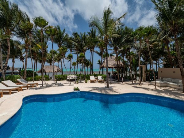 Beautiful 9 Bedroom Tulum Oceanfront Villa Sleeps 26 Guests