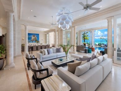 Luxury Nine Bedroom Barbados Beachfront Estate in St James!