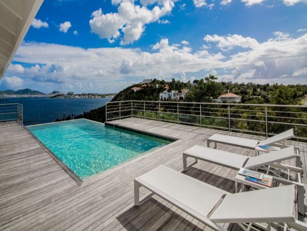 St. Maarten Vacation Pool Villa Five Bedrooms Ocean Views