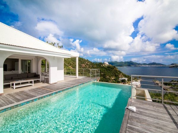 St. Maarten Vacation Pool Villa Five Bedrooms Ocean Views