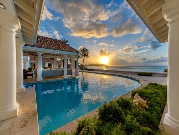 Ocean Views Saint Maarten Vacation Pool Villa Six Bedrooms