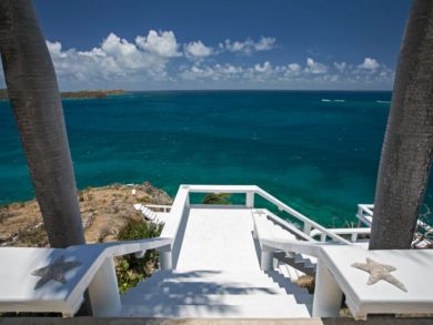Upscale Villa on St Thomas with Two Pools & Full Ocean Views