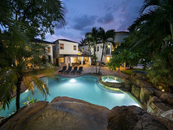 7 Bedroom Mediterranean Style Miami Beach Home with Pool