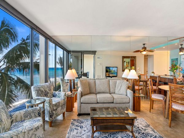 Kaanapali Vacation Rental Condo Sleeps Four Located on Beach