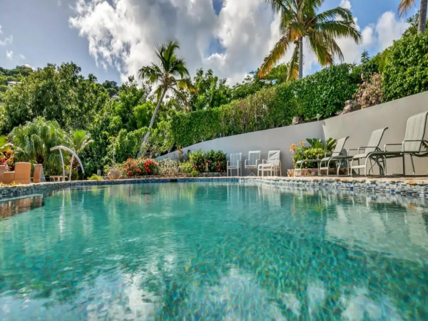 Poolside Vacation Villa Pathway from the Villa to the Beach